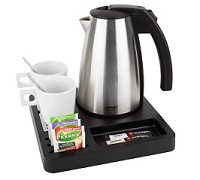 Hervidor inoxidable con bandeja