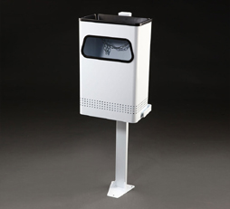 Papelera Cuadrada Acero Pie