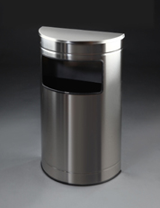 Papelera Inoxidable semicircular grande